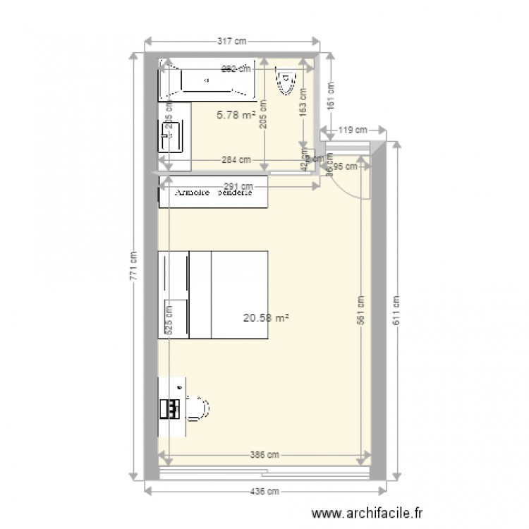 Ch 3 Villa Ouest. Plan de 0 pièce et 0 m2