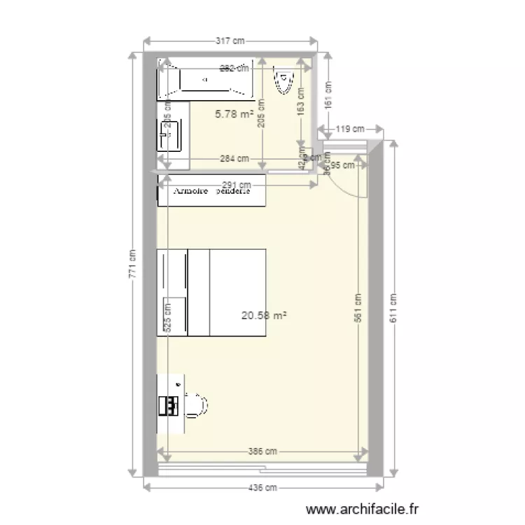 Ch 3 Villa Ouest. Plan de 