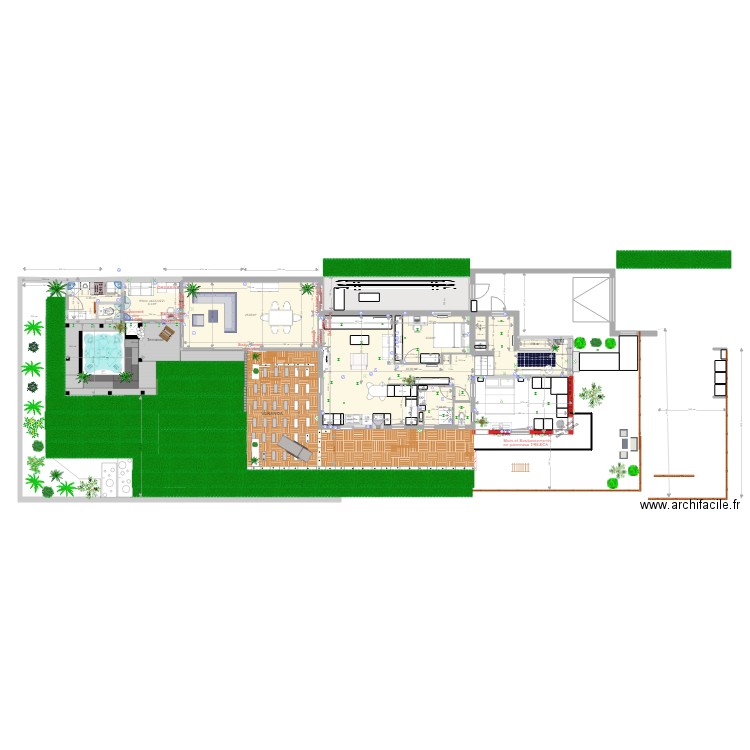 Plan jaccuzzi  piece et abri jardin. Plan de 0 pièce et 0 m2