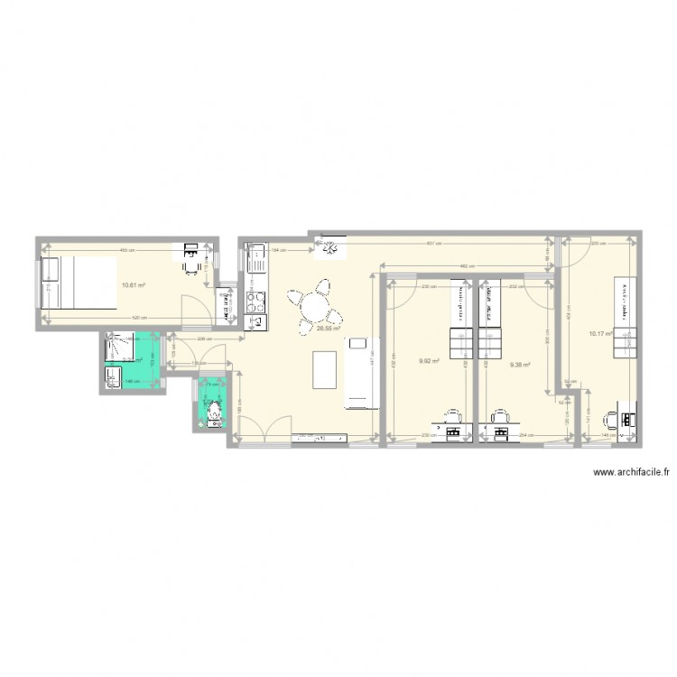 Verseny 14 1er 2Qm lumineux aménagement. Plan de 0 pièce et 0 m2