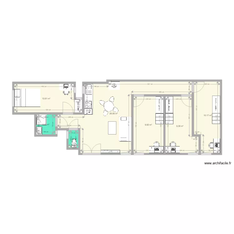 Verseny 14 1er 2Qm lumineux aménagement. Plan de Verseny 14 1er 2Qm lumineux aménagement. Plan de