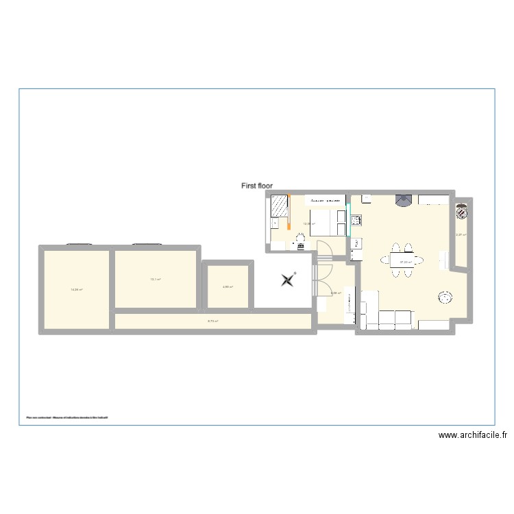 project 17. Plan de 8 pièces et 99 m2