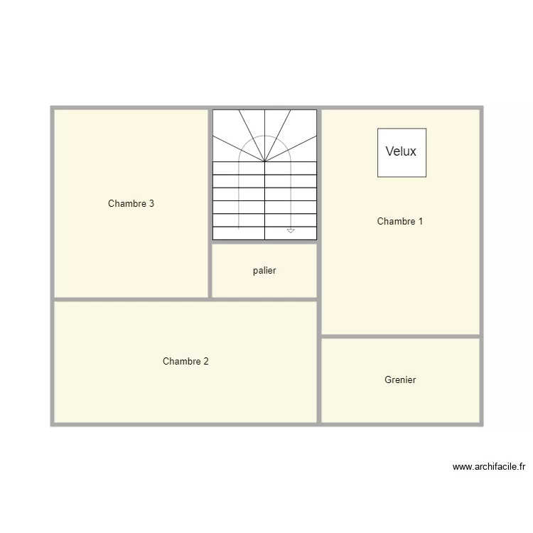 plan Quere Jeanne 1er &eacute;tage. Plan de 