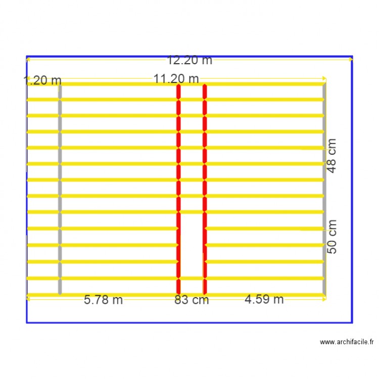 plan officielle   vue de dessu solivage 1er etage . Plan de 0 pièce et 0 m2