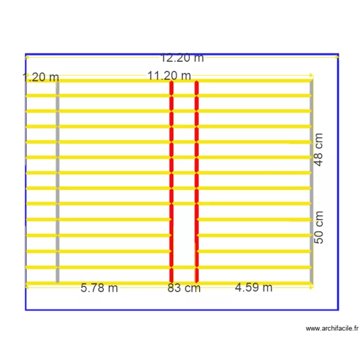 plan officielle   vue de dessu solivage 1er etage . Plan de 