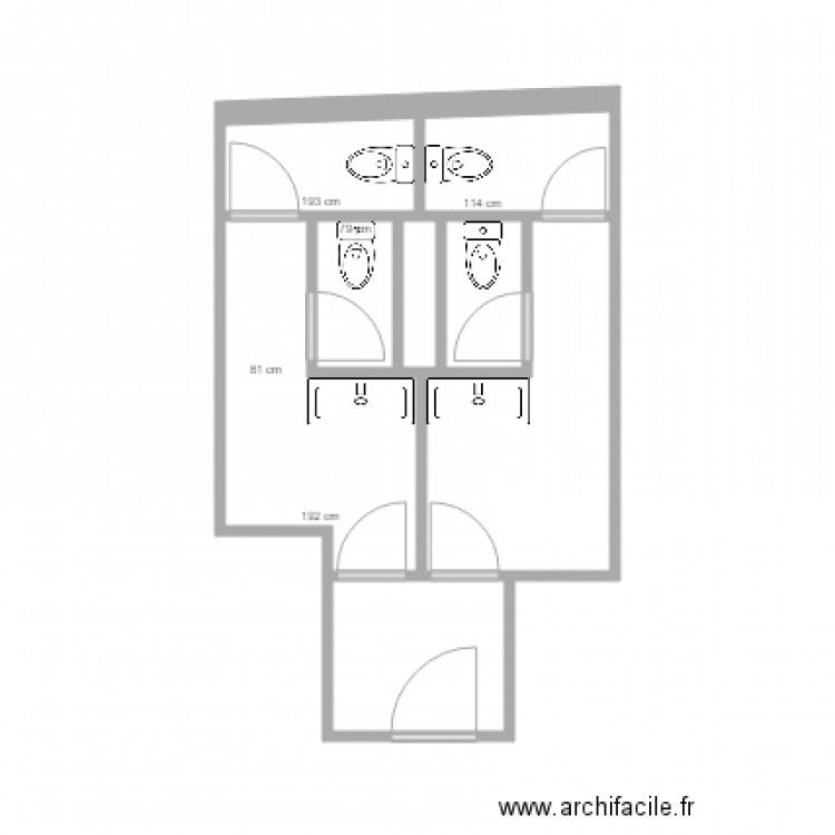 Toilettes Le Charcot. Plan de 0 pièce et 0 m2
