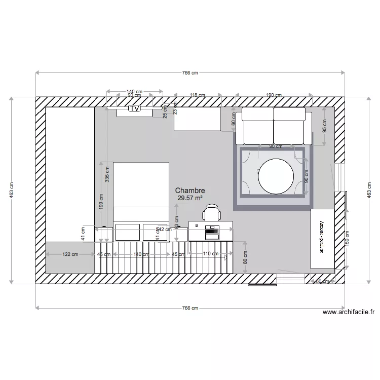 CHAMBRE. Plan de 