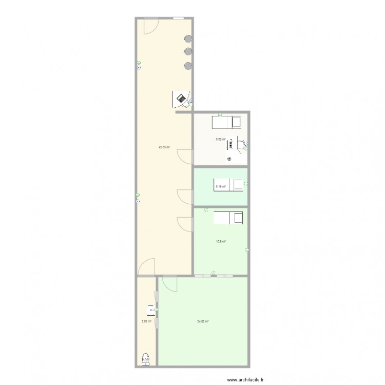 plan appartement kiné