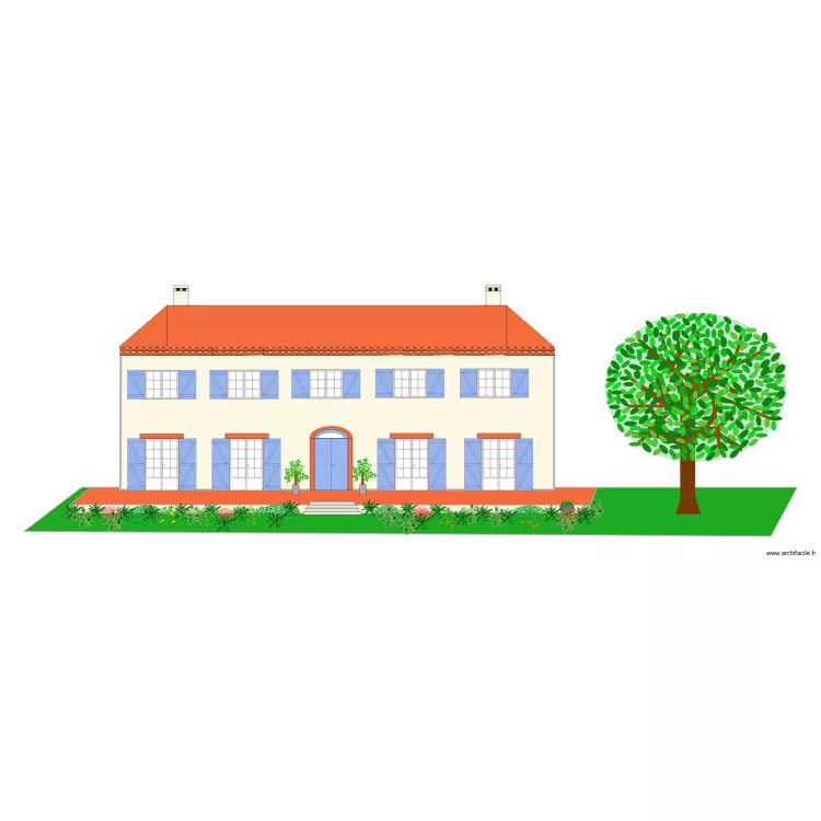 plan facade. Plan de 
