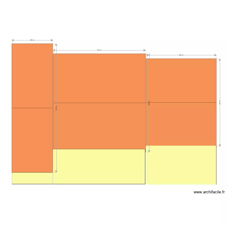 Projet maison 1863 vue toiture. Plan de 