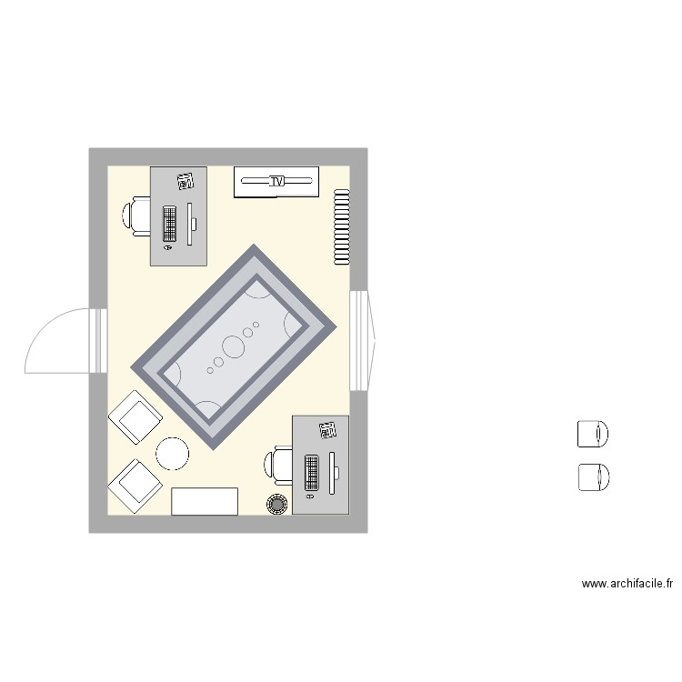 bureau maison. Plan de 0 pièce et 0 m2