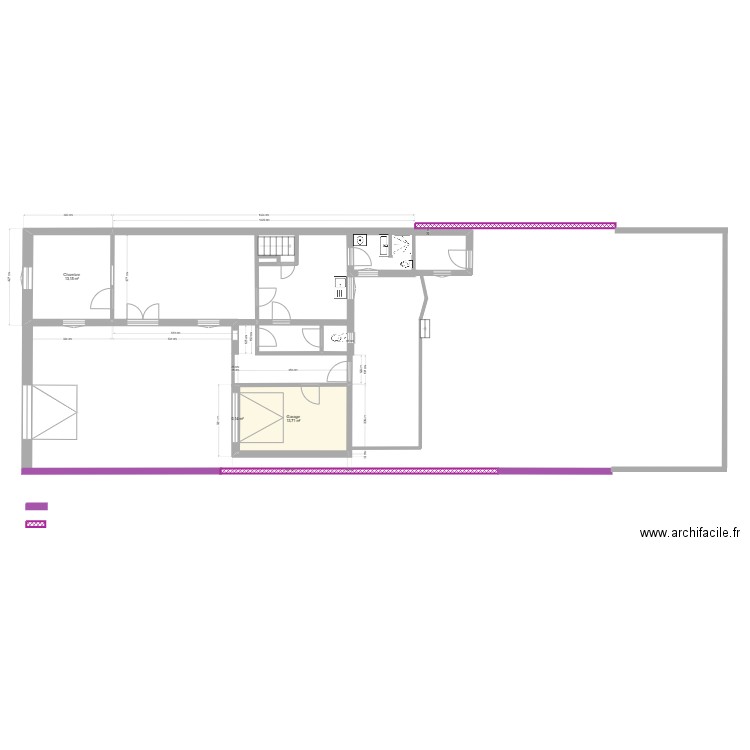 Sorbier V3. Plan de 3 pièces et 27 m2