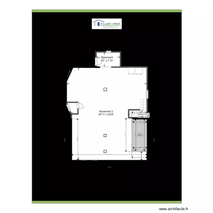 Hartford - Basement. Plan de 