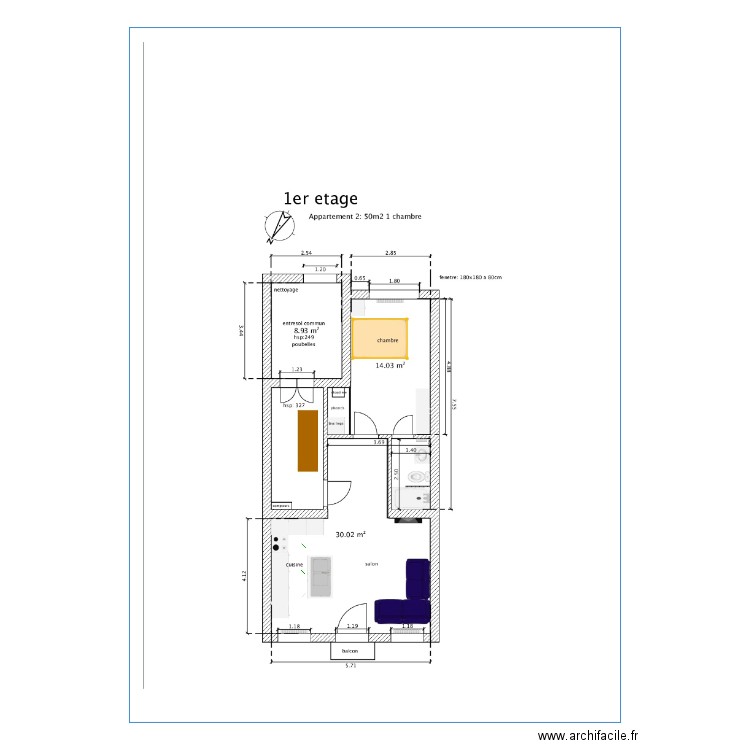 Laeken 1er etage. Plan de 0 pièce et 0 m2