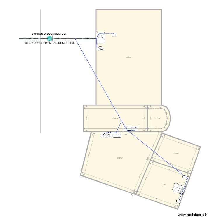 CLAVEAU 1066 ASS. Plan de 6 pièces et 156 m2