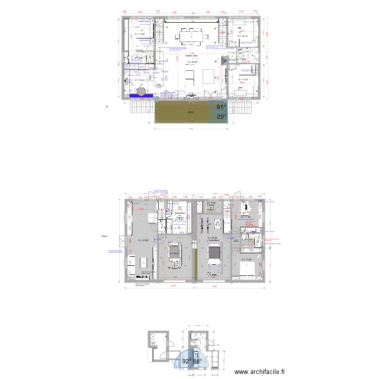 Plan sandrine côté. Plan de 0 pièce et 0 m2