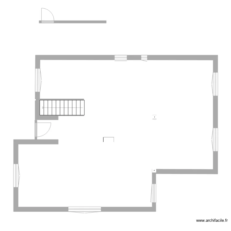 premier &eacute;tage vide sauvegarde. Plan de 