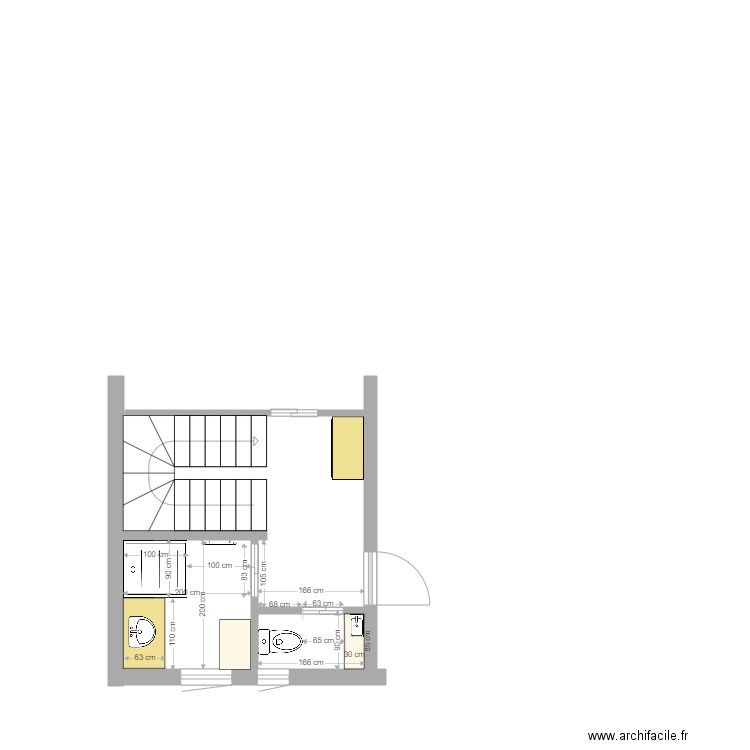 SDB ETAGE 1 1. Plan de 0 pièce et 0 m2