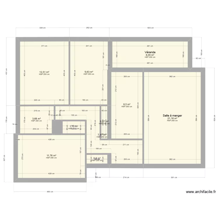 7 Square du Douro - Rennes Brut. Plan de 