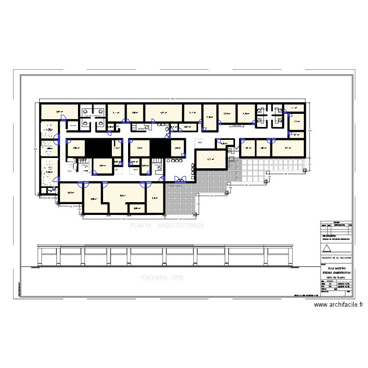 Trabajo empresa. Plan de 38 pièces et 81 m2