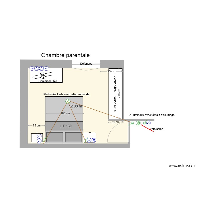 Chambre parentale 1. Plan de 0 pièce et 0 m2