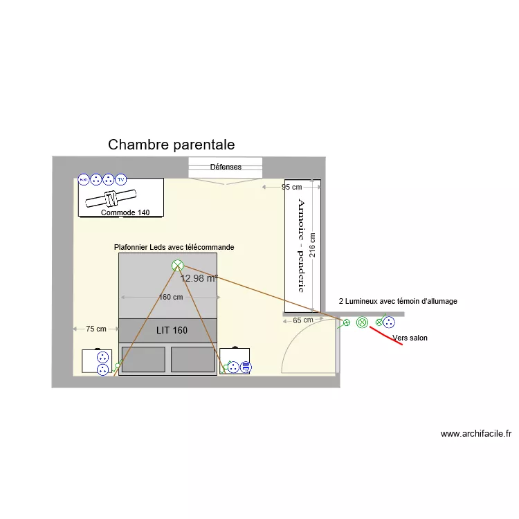 Chambre parentale 1. Plan de Chambre parentale 1. Plan de