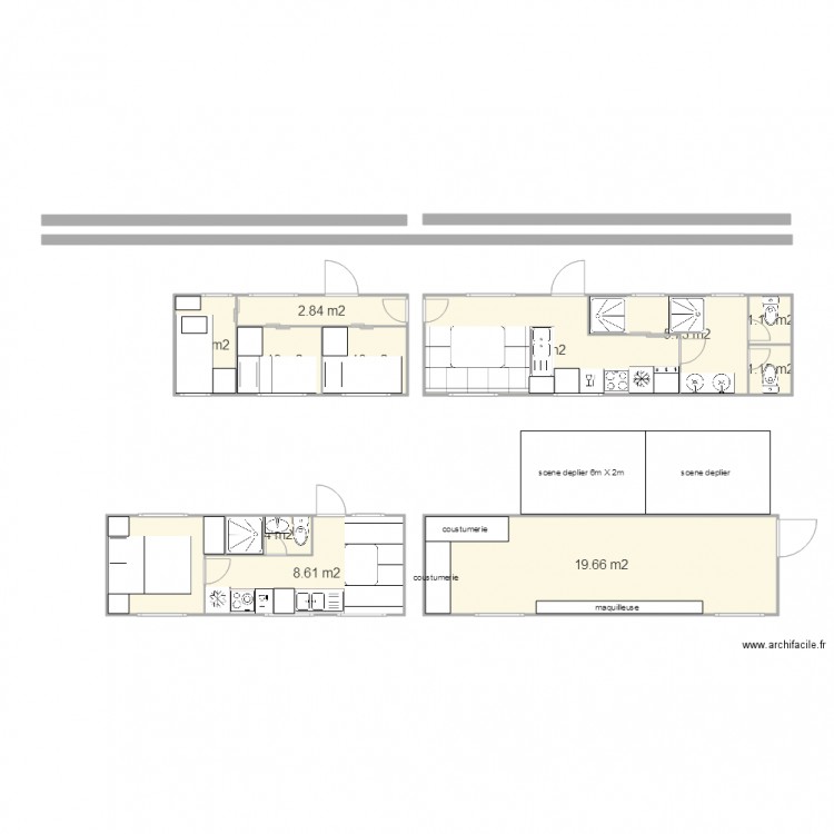 projet danse. Plan de 0 pièce et 0 m2