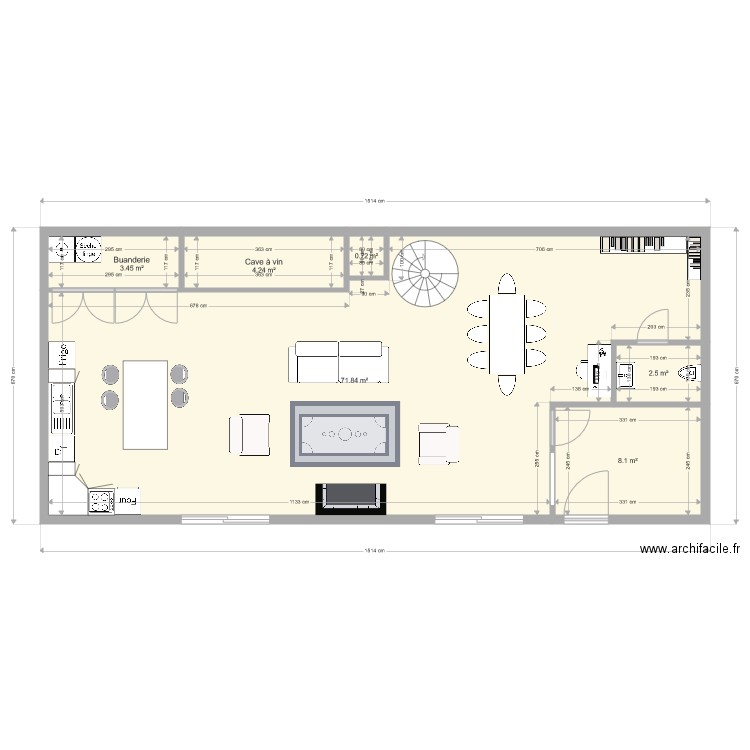 thibault valentine elne avec colimaçon. Plan de 0 pièce et 0 m2