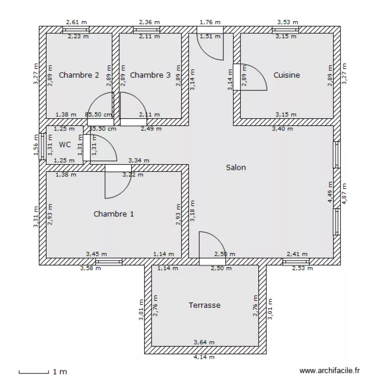 Maison Champs Afrique. Plan de 