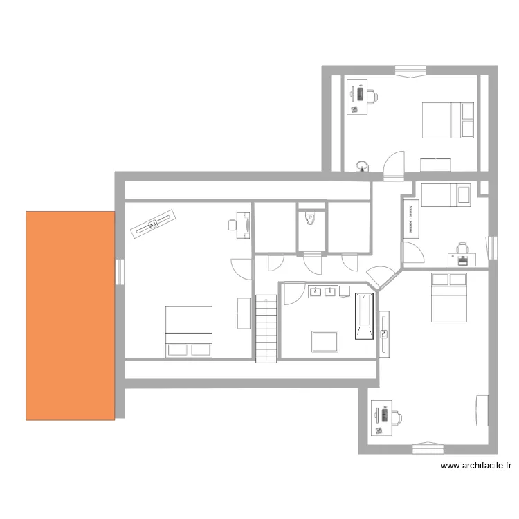 ETAGE GARMILLES 1. Plan de ETAGE GARMILLES 1. Plan de