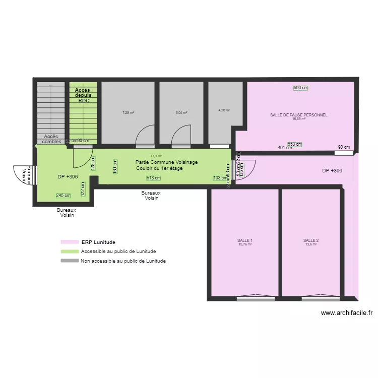 PARTIE COMMUNE ETAGE LUNITUDE . Plan de PARTIE COMMUNE ETAGE LUNITUDE . Plan de
