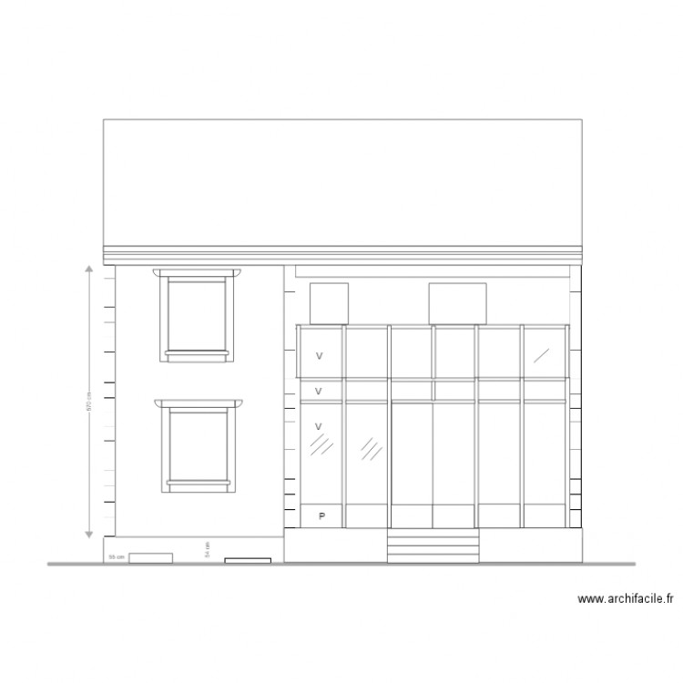 Facade Projet 3. Plan de 0 pièce et 0 m2