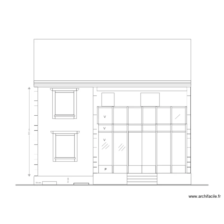 Facade Projet 3. Plan de 