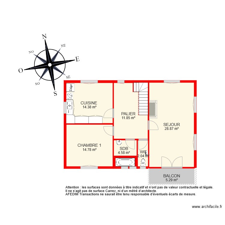 BI 5105 ETAGE 1. Plan de 0 pièce et 0 m2