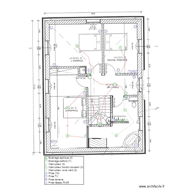 ETAGE BALTHAZAR. Plan de 0 pièce et 0 m2