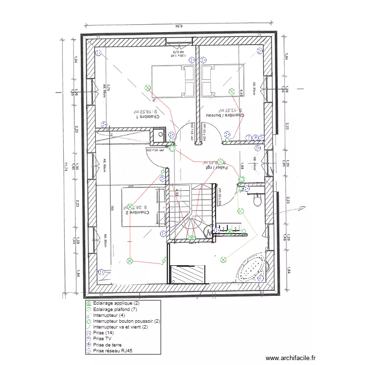 ETAGE BALTHAZAR. Plan de 
