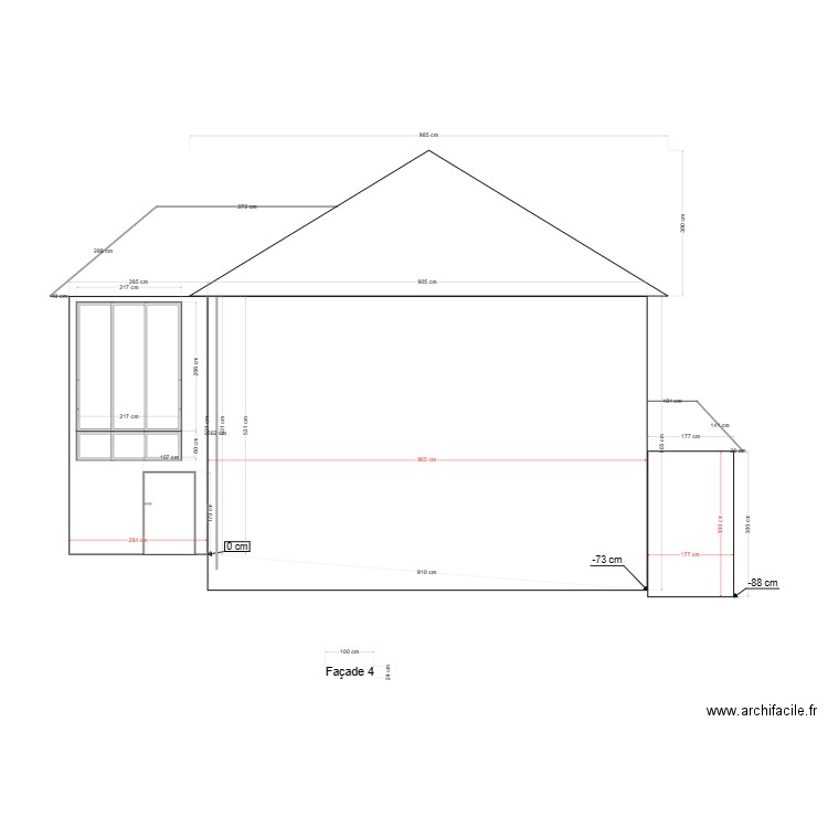 VERGNE Façade 2. Plan de 0 pièce et 0 m2