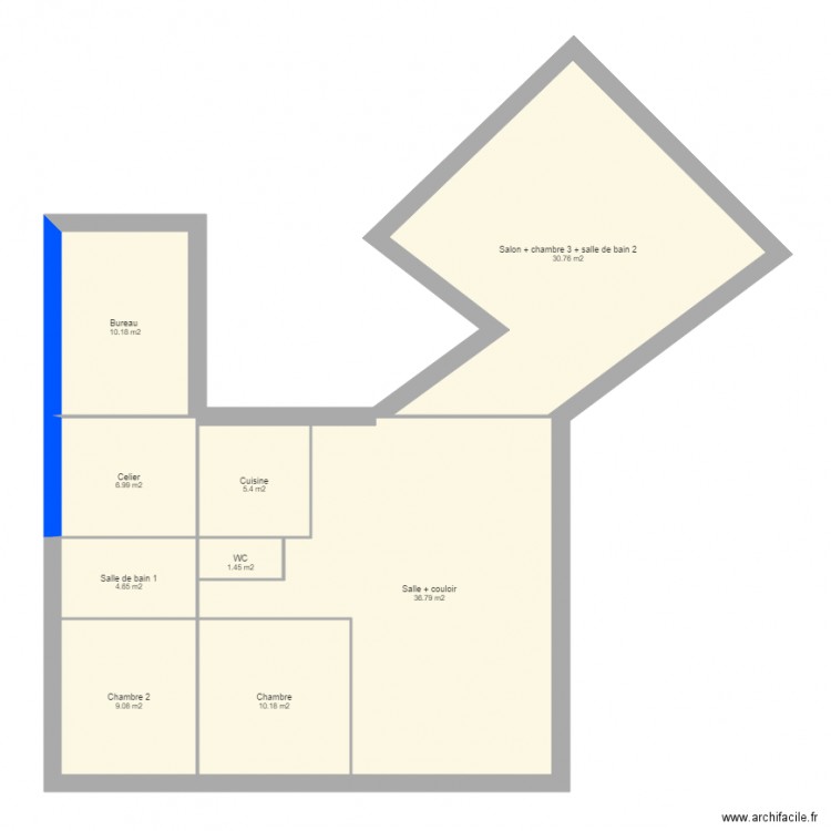 ANDRAIANONY. Plan de 9 pièces et 115 m2