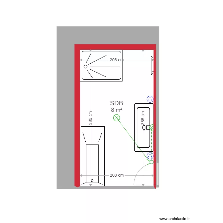 Motte  SDB. Plan de 