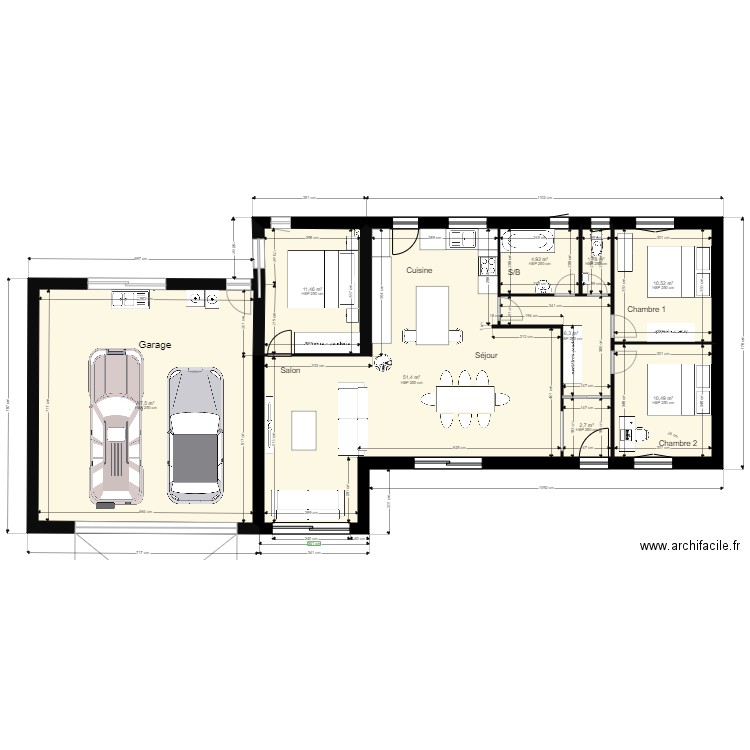 GROS OEUVRE GARAGE  CH  SB WC  17 10 2021. Plan de 0 pièce et 0 m2