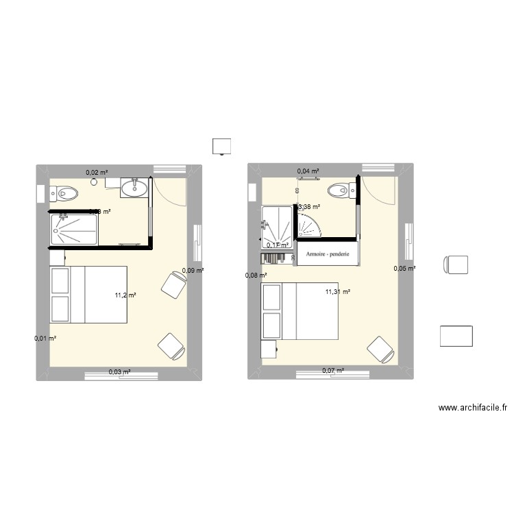 New Studio 03. Plan de 0 pièce et 0 m2
