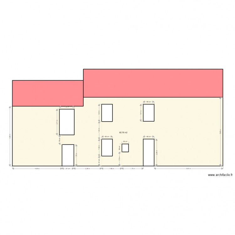 Cayolle Facade Nord Ouest avant. Plan de 0 pièce et 0 m2
