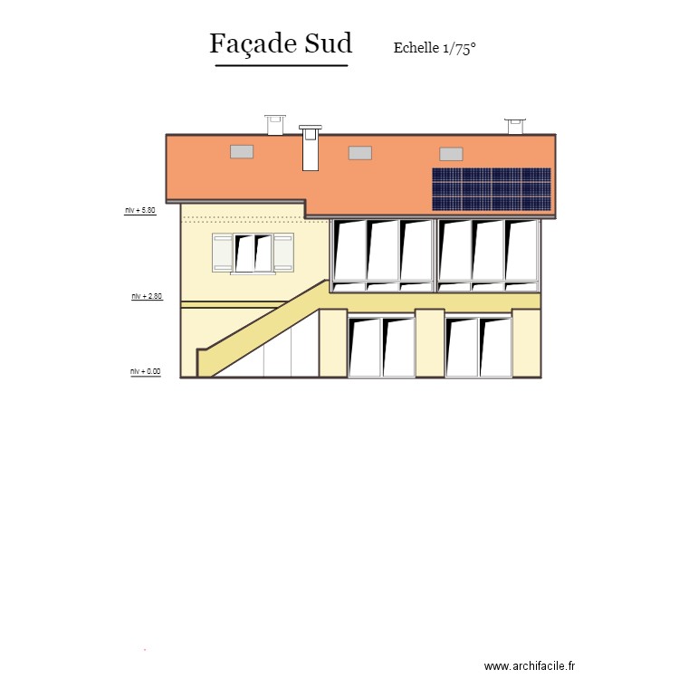 Façade Sud rev 1. Plan de 0 pièce et 0 m2