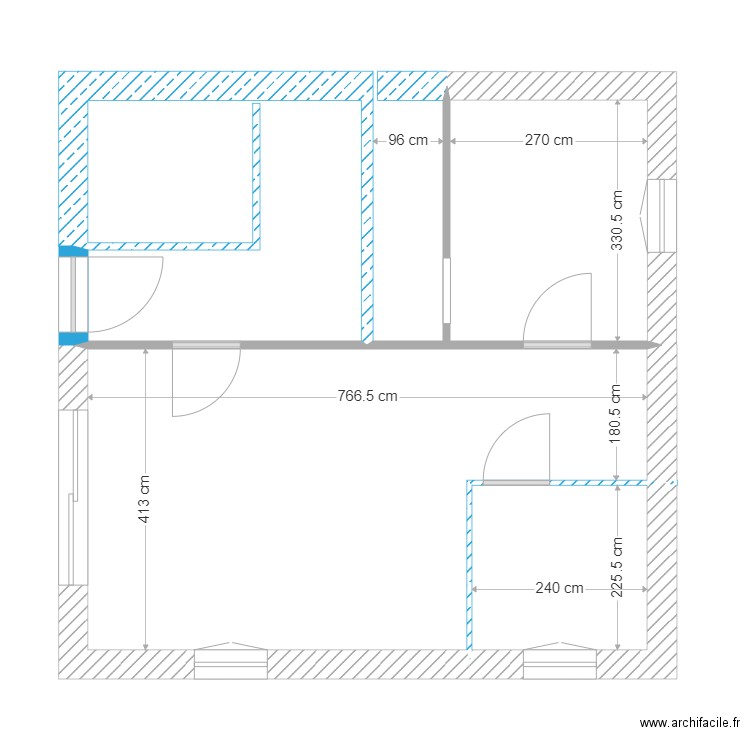 BOUQUET RDCH. Plan de 4 pièces et 52 m2