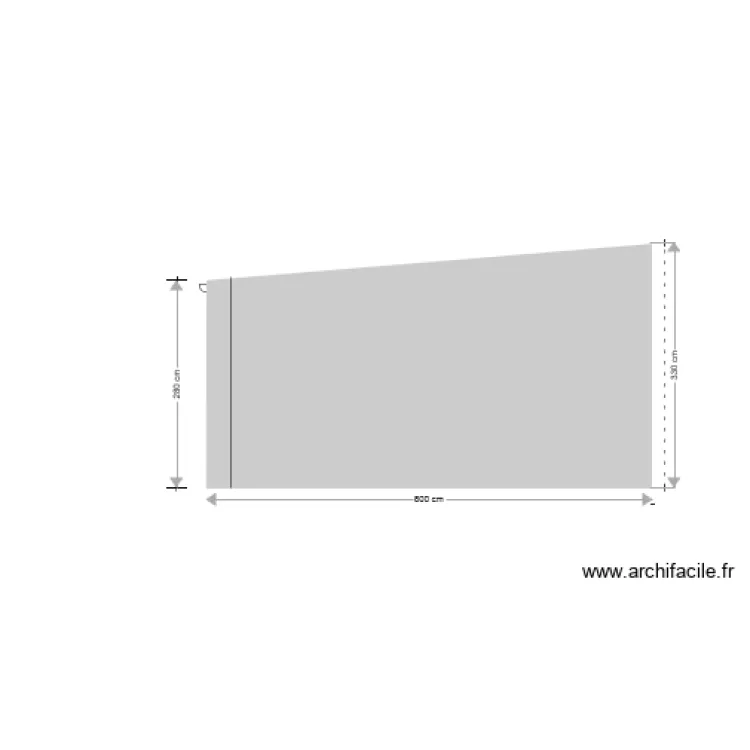 Vue de c&ocirc;t&eacute; 3 1 Sans auvent. Plan de 