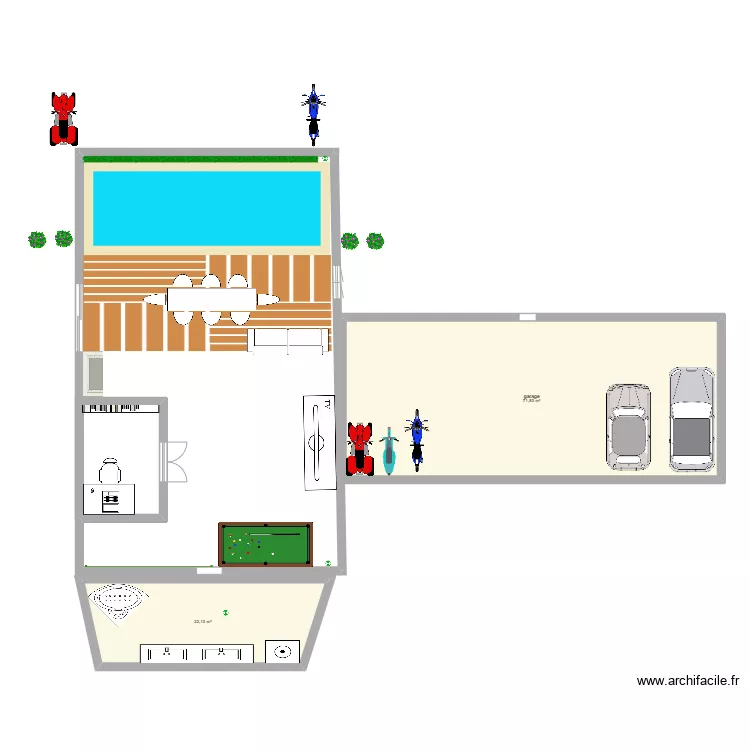 villa de nassim. Plan de 