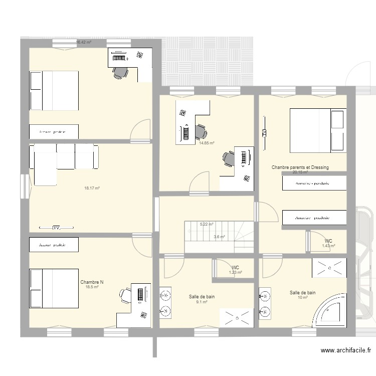 Garage droite 15x12. Plan de 0 pièce et 0 m2