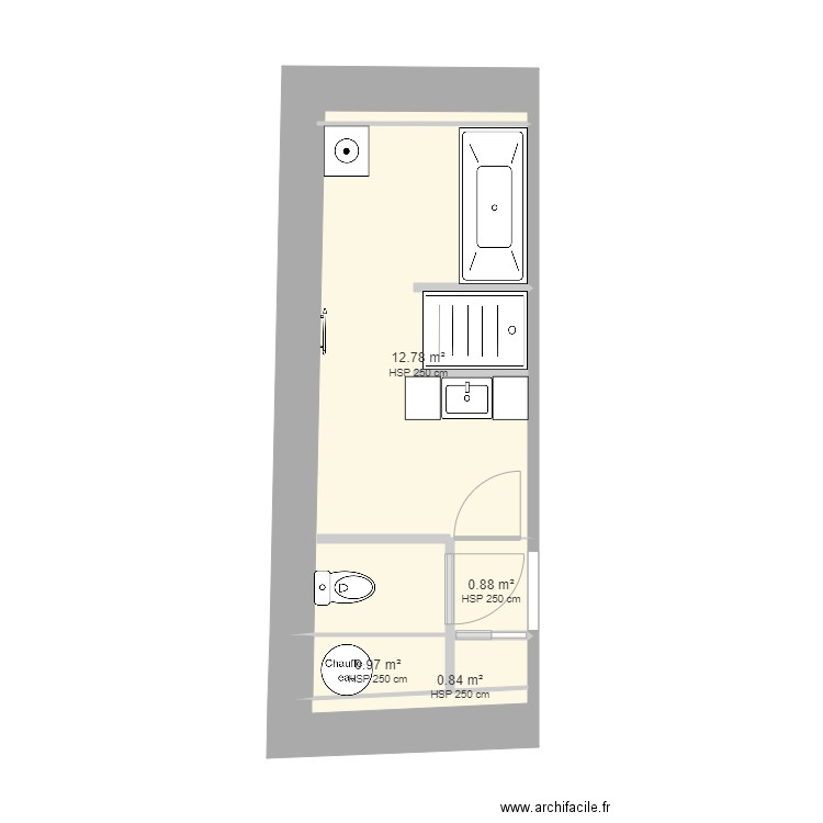 Etage SDB WC 18 v1. Plan de 0 pièce et 0 m2