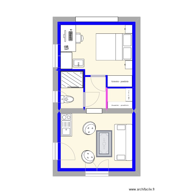 FR DAVID ORB. Plan de 16 pièces et 53 m2