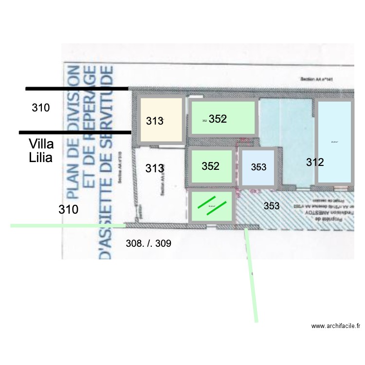 cadastre Guéthary. Plan de 6 pièces et 90 m2